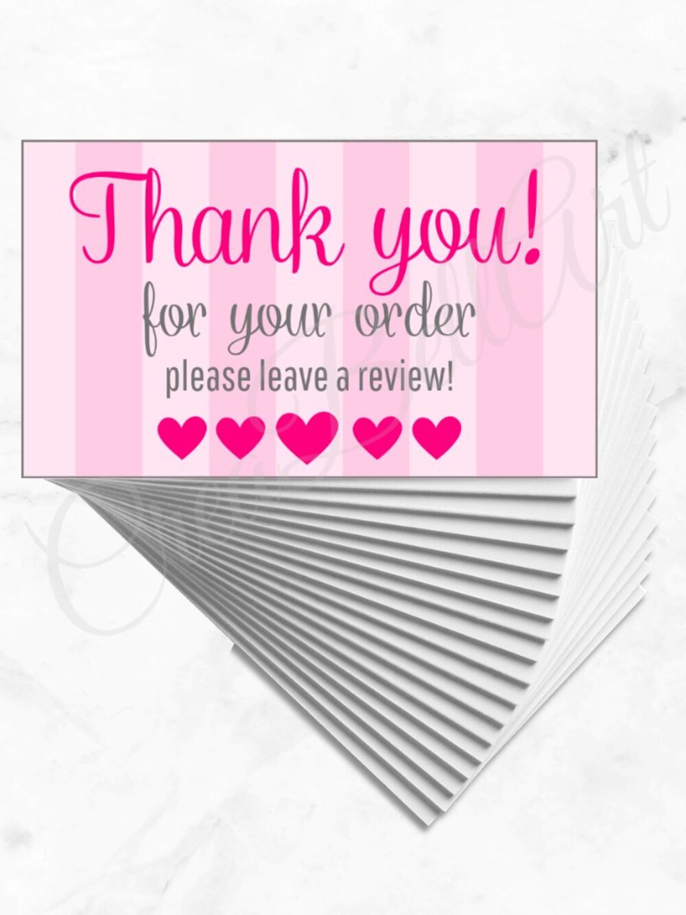 60 Pack striped Thank You Cards - Picture 8 of 11